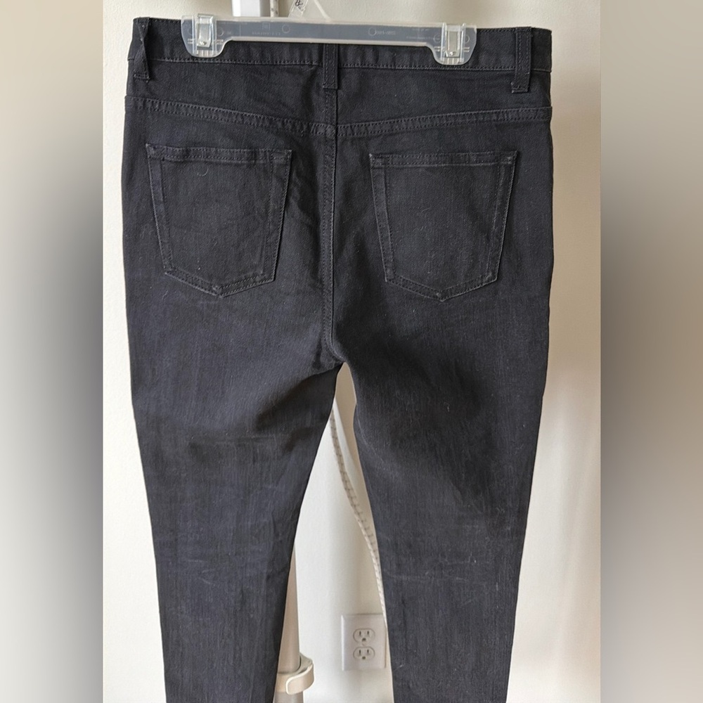 YSL Saint Laurent Paris black ankle cropped slim jeans, size 30 - Picture 4 of 14